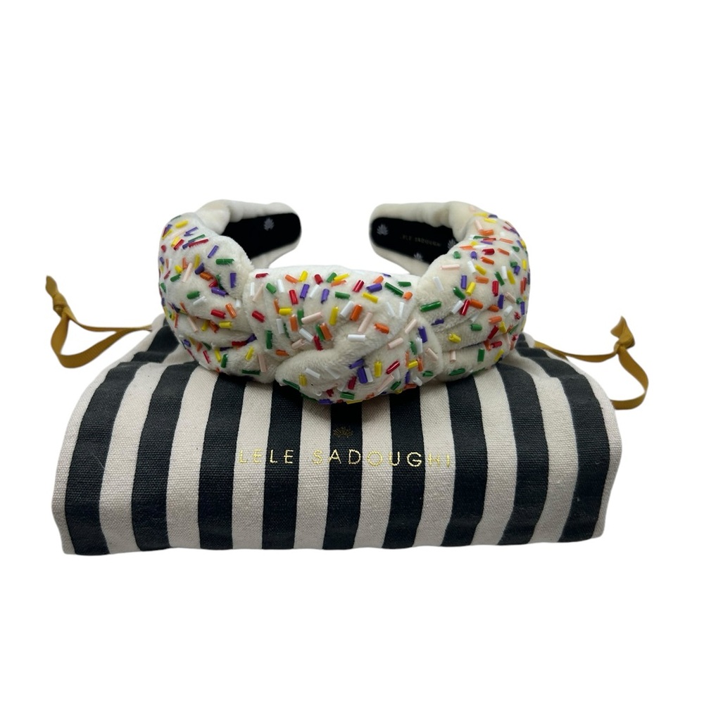 Like New - Lele Sadoughi Buttercream Birthday Cake Knotted Headband